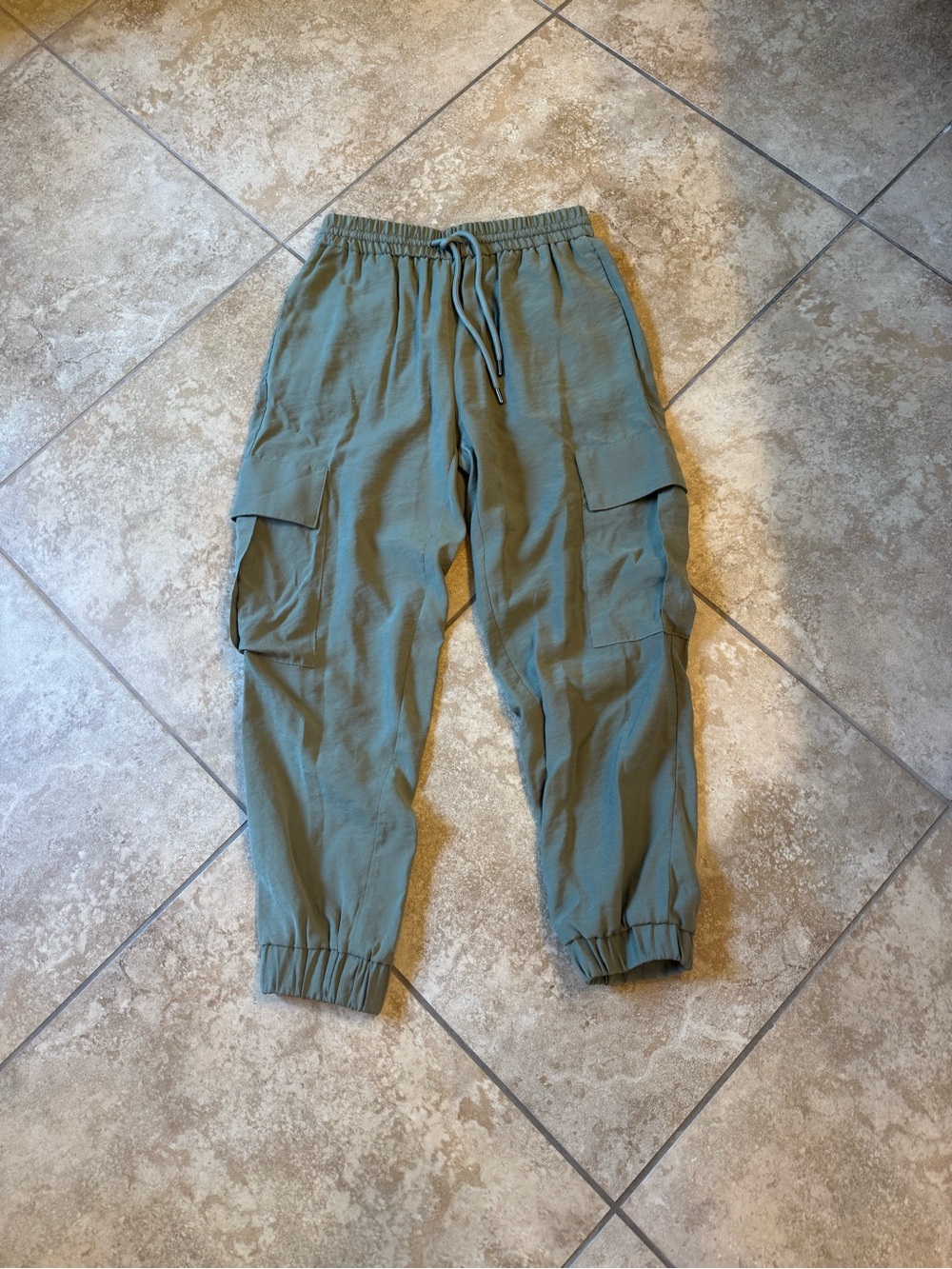 ZARA Olive Green Cargo Jogger Pants